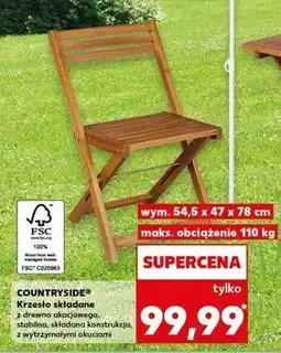 Kaufland Krzesło drewniane składane K-Classic Countryside oferta