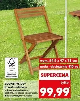 Kaufland Krzesło drewniane składane K-Classic Countryside oferta