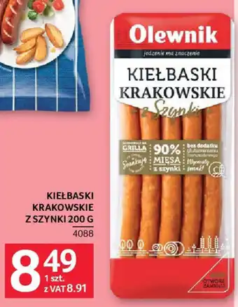 Selgros Olewnik kiełbaski krakowskie z szynki oferta