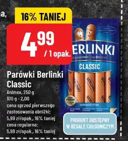 Polomarket Parówki Berlinki Classic Animex oferta