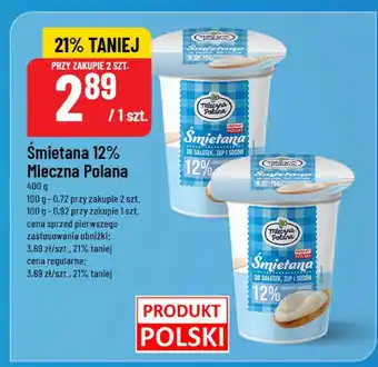 Polomarket Śmietana 12% Mleczna Polana 400g oferta