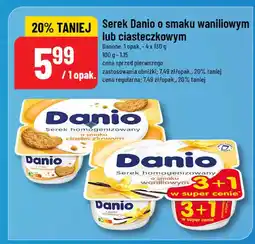 Polomarket Serek Danio o smaku ciasteczkowym 4x130g Danone oferta