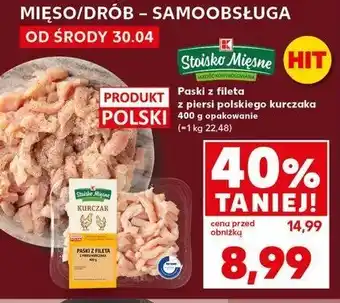 Kaufland Paski z fileta z piersi kurczaka Stoisko mięsne oferta