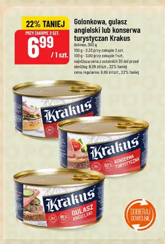 Polomarket Konserwa golonkowa, gulasz angielski lub konserwa turystyczna Krakus 300g oferta
