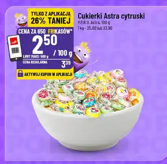 Polomarket Cukierki Astra cytruski 100g P.P.H.U. Astra oferta