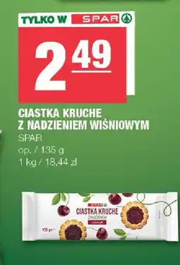 Spar Ciastka kruche z nadzieniem wiśniowym Spar oferta