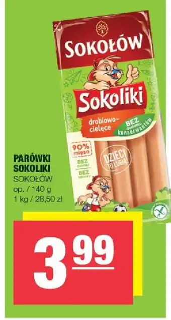 Spar Parówki Sokoliki drobiowo-cielęce Sokołów oferta