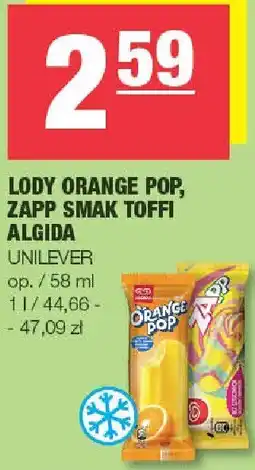 Spar Lody Orange Pop, Zapp smak toffi UNILEVER oferta