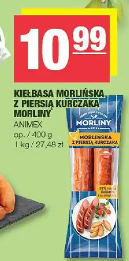 Spar Kiełbasa morlińska z piersią kurczaka MORLINY oferta
