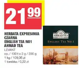 Spar Herbata ekspresowa czarna English Tea No1 Ahmad Tea 200g Levante oferta