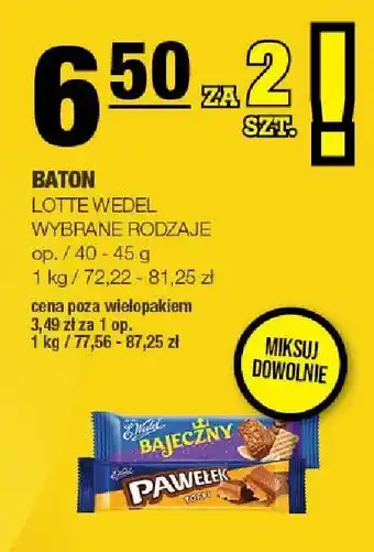 Spar Baton Lotte Wedel 40-45g oferta