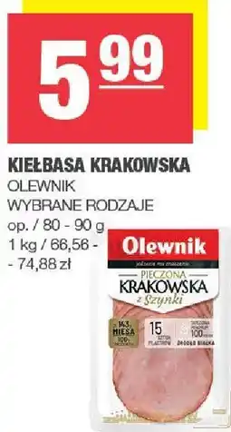 Spar Kiełbasa krakowska 80-90g Olewnik oferta