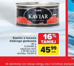 Carrefour Kawior z łososia dzikiego gorbusha oferta