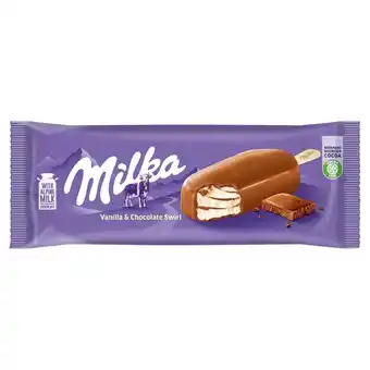 Carrefour Express Milka Lody waniliowe z kawałkami polewy z czekoladą mleczną 90 ml oferta