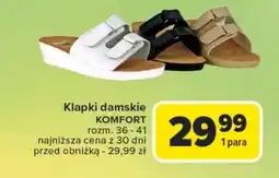 Carrefour Klapki damskie Komfort oferta