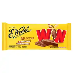 E.Leclerc E. Wedel WW Czekolada mleczna z wafelkami orzechowymi 245 g oferta