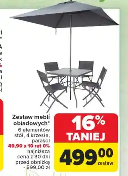 Carrefour Zestaw mebli ogrodowych oferta