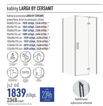 Cersanit Kabina prysznicowa Cersanit oferta