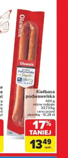 Carrefour Kiełbasa podwawelska Olewnik oferta