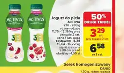 Carrefour Jogurt do picia Activia oferta