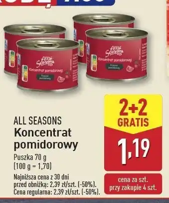 ALDI Koncentrat pomidorowy All seasons oferta