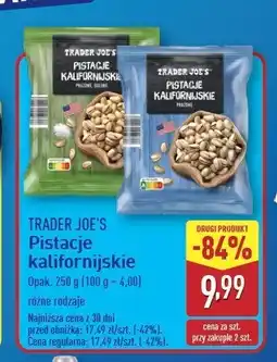 ALDI Pistacje kalifornijskie prażone solone Trader joe's oferta