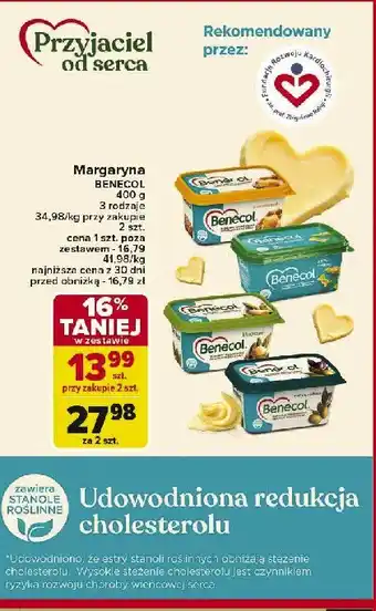 Carrefour Market Margaryna 100% roślinna Benecol Benecol raisio oferta