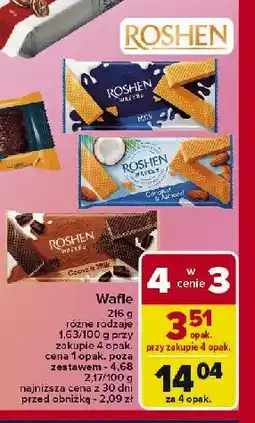 Carrefour Market Wafelki mleczne Roshen oferta