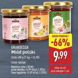 ALDI Miód nektarowo-spadziowy GRANDESSA oferta