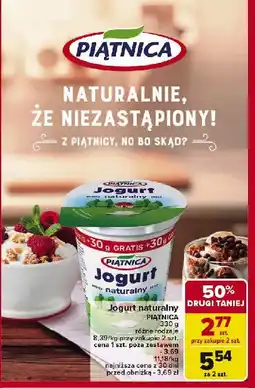 Carrefour Market Jogurt naturalny Piątnica oferta