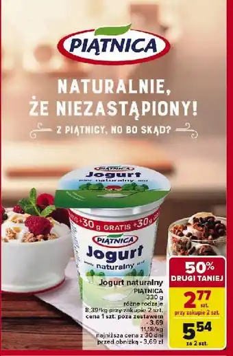 Carrefour Market Jogurt naturalny Piątnica oferta