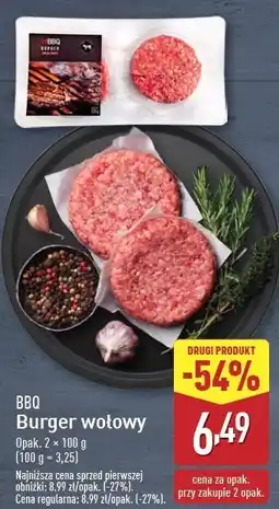 ALDI Burger wołowy BBQ (MIĘSO) oferta