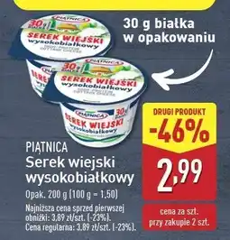 ALDI Serek wiejski wysokobiałkowy Piątnica serek wiejski oferta