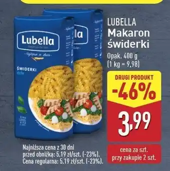 ALDI Makaron świderki Lubella makaron oferta