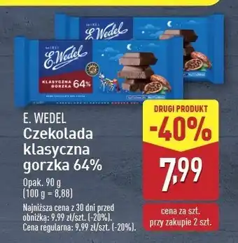 ALDI Czekolada gorzka klasyczna 64% E. wedel oferta