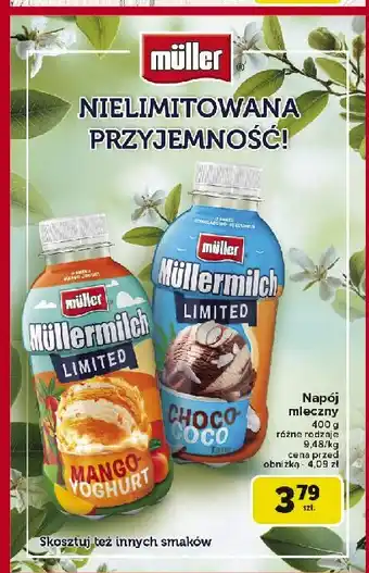 Carrefour Market Napój mleczny choco-coco Mullermilch limited oferta