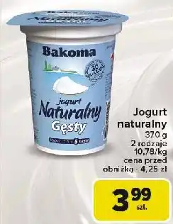 Carrefour Market Jogurt naturalny łagodny smak Bakoma naturalny oferta