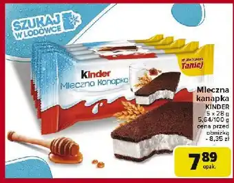 Carrefour Market Baton Kinder mleczna kanapka oferta