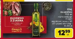 Carrefour Market Olej z lnem oraz pestakami dyni Kujawski 3 ziarna Kujawski kruszwica oferta