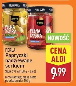 ALDI Papryczki zielone nadziewane serkiem Perla oferta