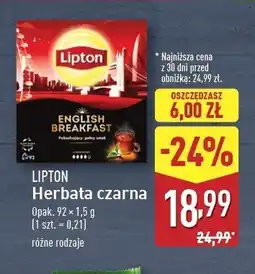 ALDI Herbata Lipton daring english breakfast oferta