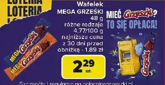 Carrefour Market Wafelek toffi w czekoladzie mlecznej Grześki mega oferta