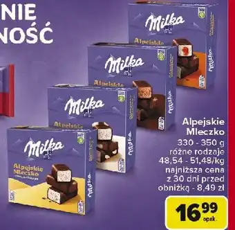 Carrefour Market Czekoladki czekoladowo-pomarańczowe Milka alpejskie mleczko oferta