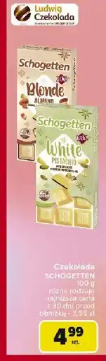 Carrefour Market Czekolada blonde almond Schogetten oferta