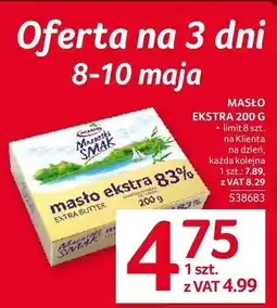 Selgros Masło ekstra 83% 200g Mlekovita oferta