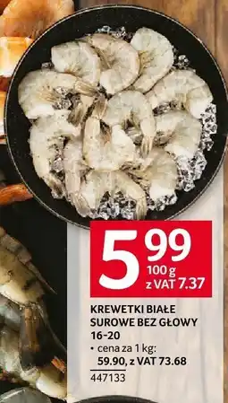 Selgros Krewetki białe surowe bez głowy 16-20 Selgros oferta