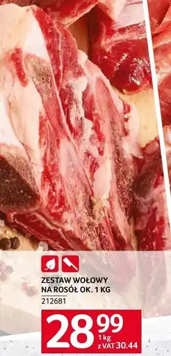 Selgros Zestaw wołowy na rosół ok. 1 kg Selgros oferta