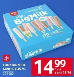 Selgros Lody Big Milk Mini 10 x 35 ml Selgros oferta