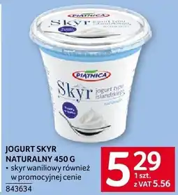 Selgros Jogurt skyr naturalny 450 g Piątnica oferta