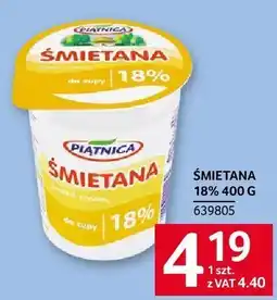 Selgros Śmietana piątnica 18% 400 g oferta